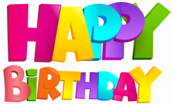Happy Birthday PNG TEXT 3D art free