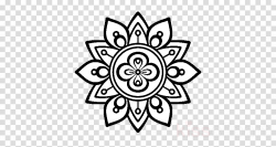 Black And White Flower clipart - Mandala, Design, Drawing ...