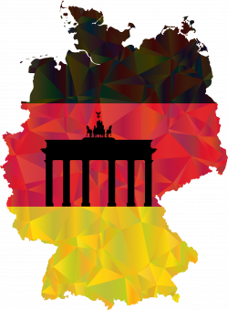 Clipart - Germany Map Flag 3
