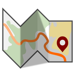 OnlineLabels Clip Art - Folded Map