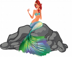 Mermaid clip art digital Paper Fantasy mermaid illustration scrap ...