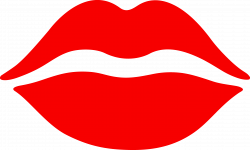 Simple Red Lips Design - Free Clip Art