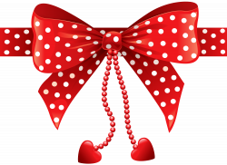 Red Polka Dots Bow Transparent Clip Art Image | Gallery ...