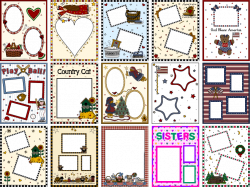 Scrapbooking Clipart Photo Frame Pages Add Your Photos and Print