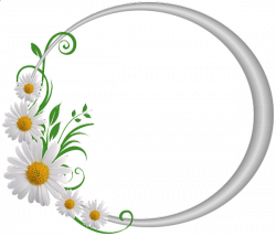 Silver Round Frame with Daisies | frames | Pinterest | Patterns