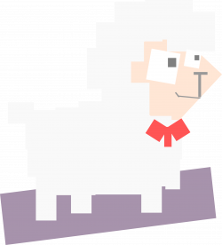 Clipart - Square animal cartoon sheep