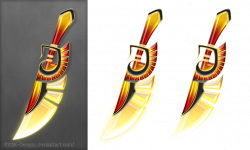 Fire dagger (free stock) by Rittik-Designs sword knife flame sun ...