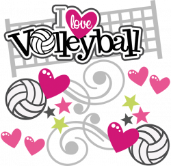 I Love Volleyball - SVG Scrapbooking Files | Cuttable Scrapbook SVG ...