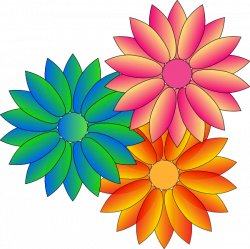 Multi Coloured Daisies Clip Art at Clker.com - vector clip art ...