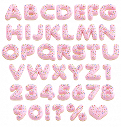 Buy Pink Donut Font And Build Up Yummy Designs Dreams