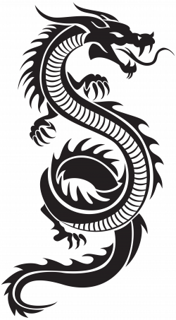 Chinese Dragon Silhouette PNG Clip Art | dragon | Pinterest | Dragon ...