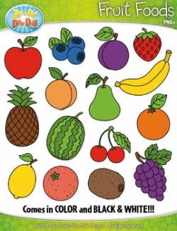 Fruit Foods Clipart {Zip-A-Dee-Doo-Dah Designs}