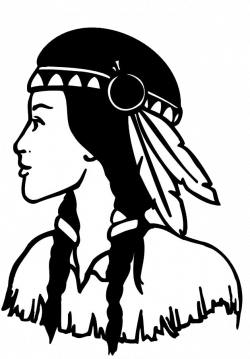 28+ Collection of Native American Girl Clipart Black And White ...