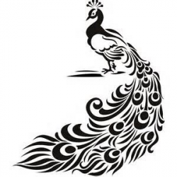 ART DECO Peacock Clip Art Black and White - Bing Images ...