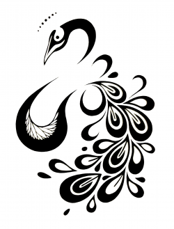 Free Peacock Design Black And White, Download Free Clip Art ...
