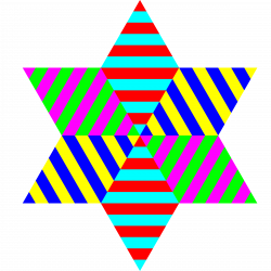 Clipart - hexagram triangle stripes