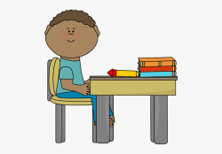 School For Clip Art Boy In School - Sitting At Desk Clipart ...