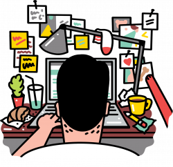 busy creative working at a desk | Website Design | Pinterest ...