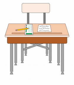 School Table And Chair Clipart 19 Desk Image Black ...
