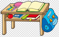 Book and crayons on table illustration, Classroom School ...