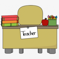 Desk Clipart Classroom Teacher - Male Teacher Clip Art Black ...