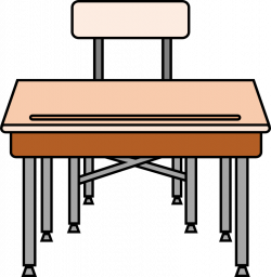 Clipart - Empty student's desk