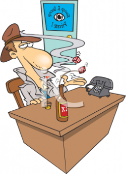 Royalty Free Clipart Image of a Detective at a Desk #165590 ...