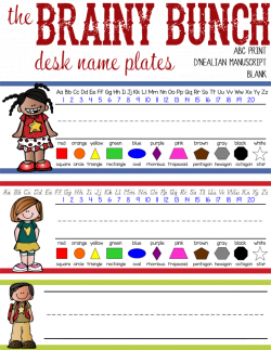 the BRAINY BUNCH Theme Classroom Decor / Student Desk Name Plates ...