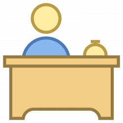 Desk clipart front desk - Pencil and in color desk clipart front desk