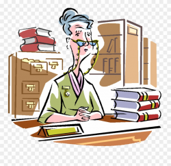 Paper Cut Border And Background - Librarian At Desk Clip Art ...