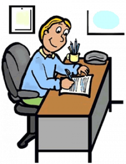 Man at desk clipart clipart images gallery for free download ...
