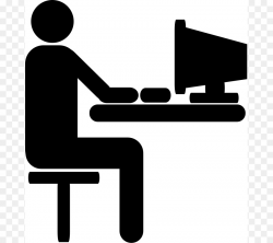 Free Person Sitting At Desk Silhouette, Download Free Clip ...