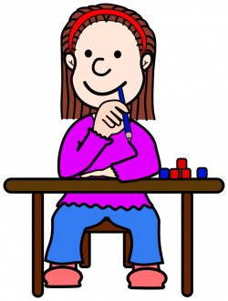 28+ Collection of Girl Student Thinking Clipart | High quality, free ...