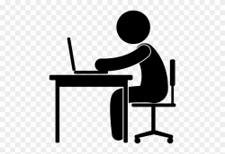 View All Images-1 - Person Sitting At Desk Clipart - Png ...