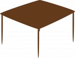 Clipart - small square table 01