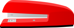 Large Red Office Desk Stapler - Free Clip Art