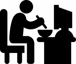 Man Sitting In His Job Desk Eating Lunch Svg Png Icon Free Download ...
