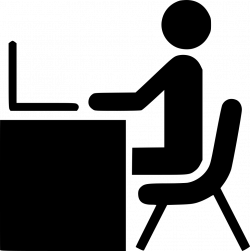 Man Desk Working Laptop Computer Office Work Person Svg Png Icon ...