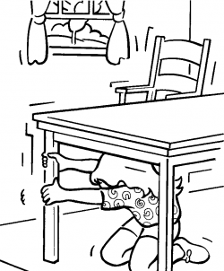 The cat sat under the table clipart - Clip Art Library