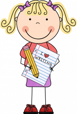 Image of Girl Writing Clipart #13451, Girl Writing Clipart - Clipartoons