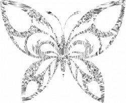Clipart - Diamond Tribal Butterfly Silhouette