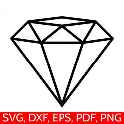 Diamond SVG file for Cricut and Silhouette, Diamond SVG cut ...