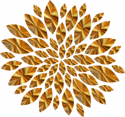 Clipart - Gold Flower Petals Variation 5