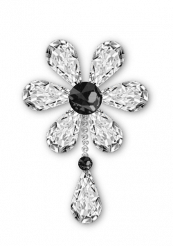 Black and White Diamond Flower Jewelry | Gallery Yopriceville ...