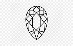 Drawn Diamond Diamond Mineral - Pear Shape Diamond Icon ...