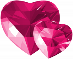 Diamond Hearts Pink Transparent PNG Clip Art | Gallery Yopriceville ...