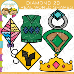 Diamond Real Life Objects 2D Shapes Clip Art