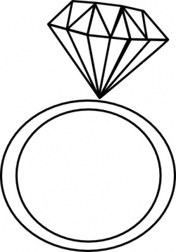 Wedding ring clipart diamond outline clip art real - ClipartBarn