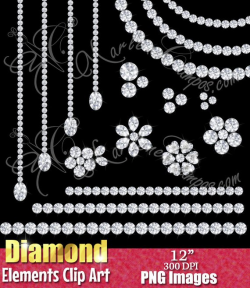 Diamond Clip Art, Diamond clipart overlays, Gems clipart ...