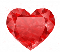Large Transparent Diamond Red Heart PNG Clipart | Serca | Pinterest ...